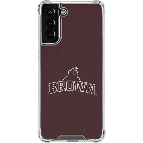 Brown University Outlined Galaxy S21 FE Clear Case